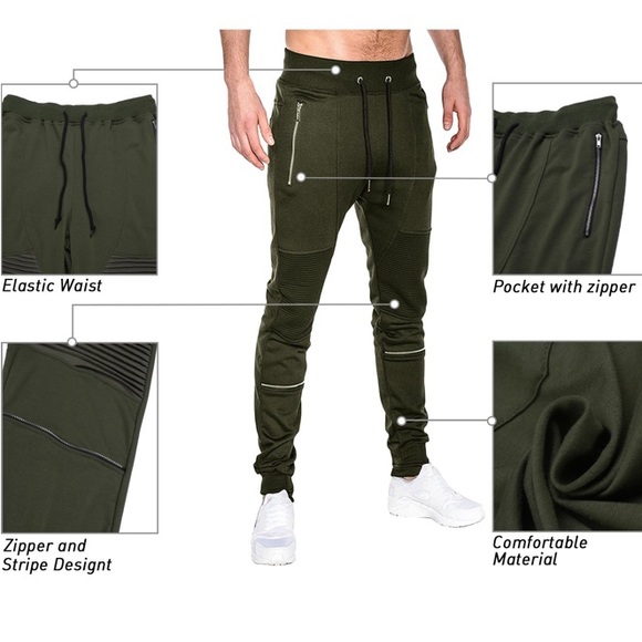 MODCHOK Men's Jogger Sweatpants Fleece Pants Workout Trousers Slim Fit Tracksuit - Picture 4 of 5